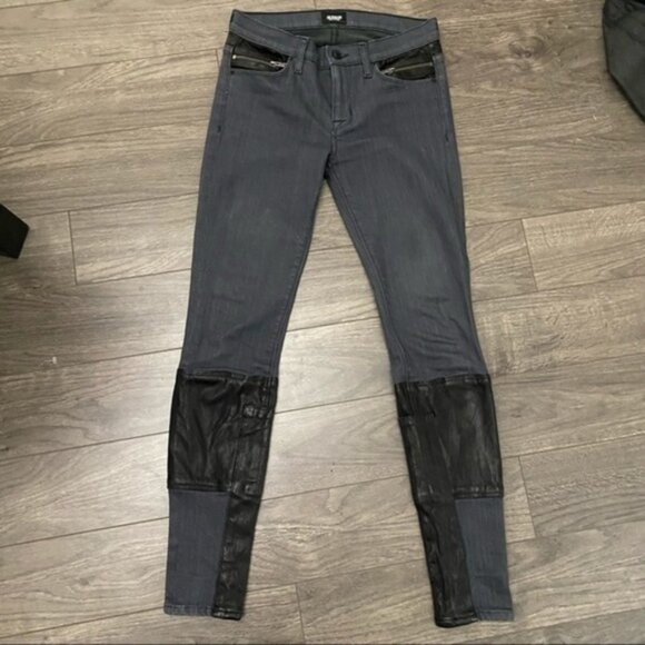 𝅺Hudson Genuine Leather Trim Jeans - Picture 4 of 7